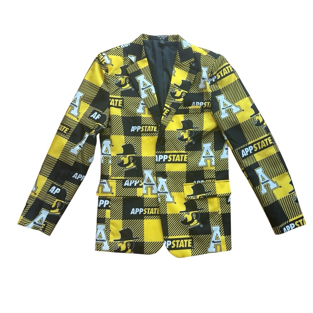 Top Drawer App State Mountaineers Blazer Jacket Men S Black Gold Game Day Yosef